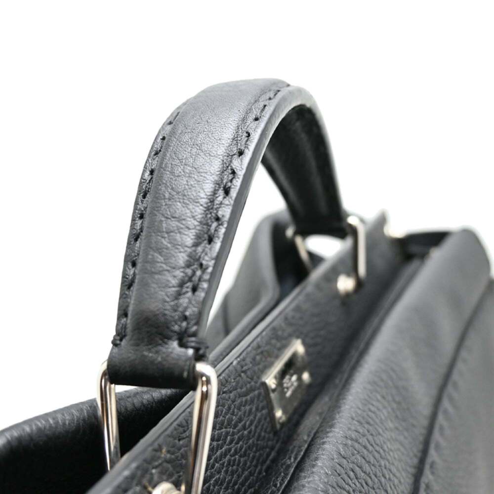 Fendi Peekaboo Selleria Women's/Men's 2-Way/3-Way Bag 7VA388 Leather Black - Picture 5 of 10